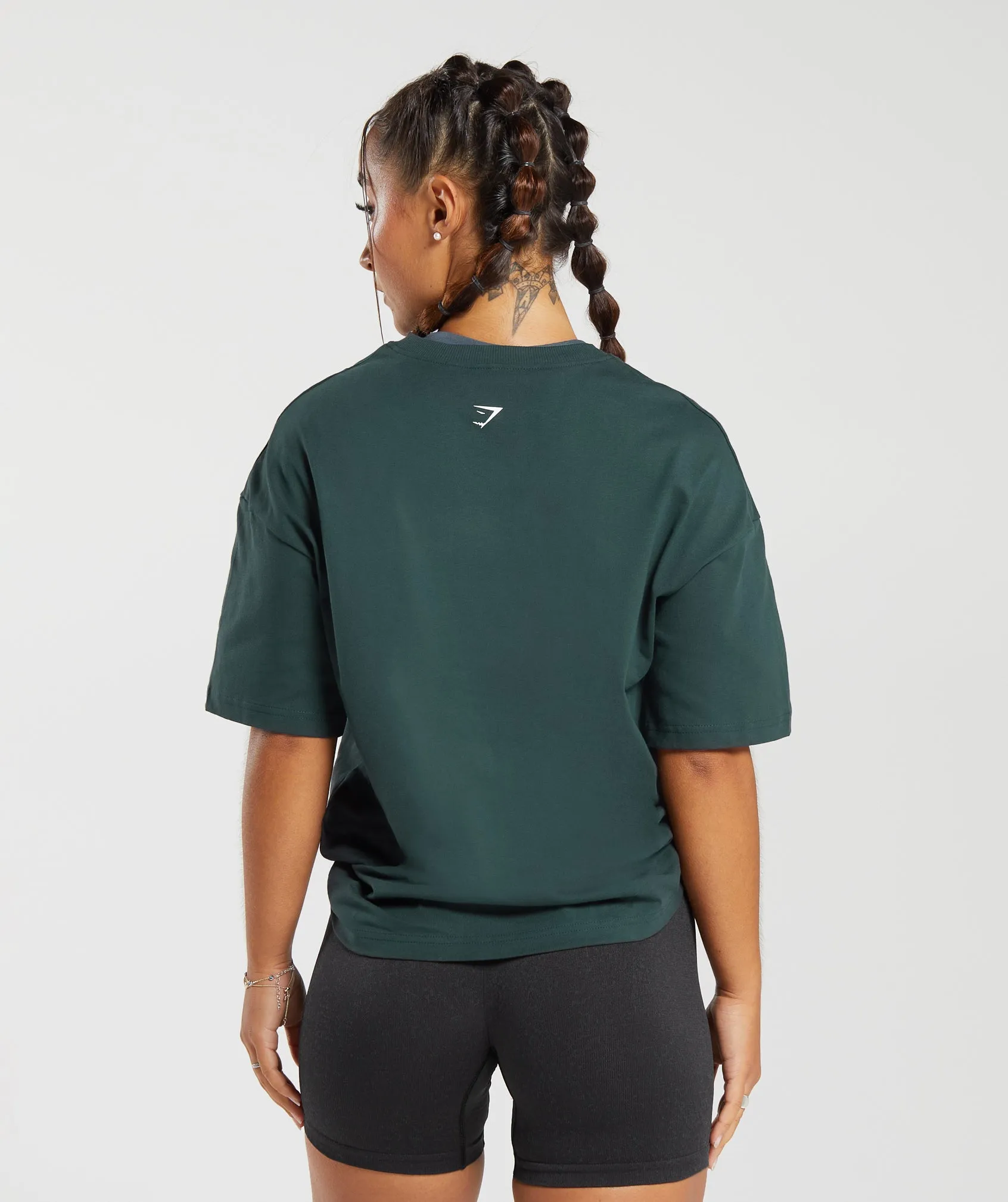 Gymshark Motorcross Oversized T-Shirt - Darkest Teal sold by Gymshark product image thumbnail 2