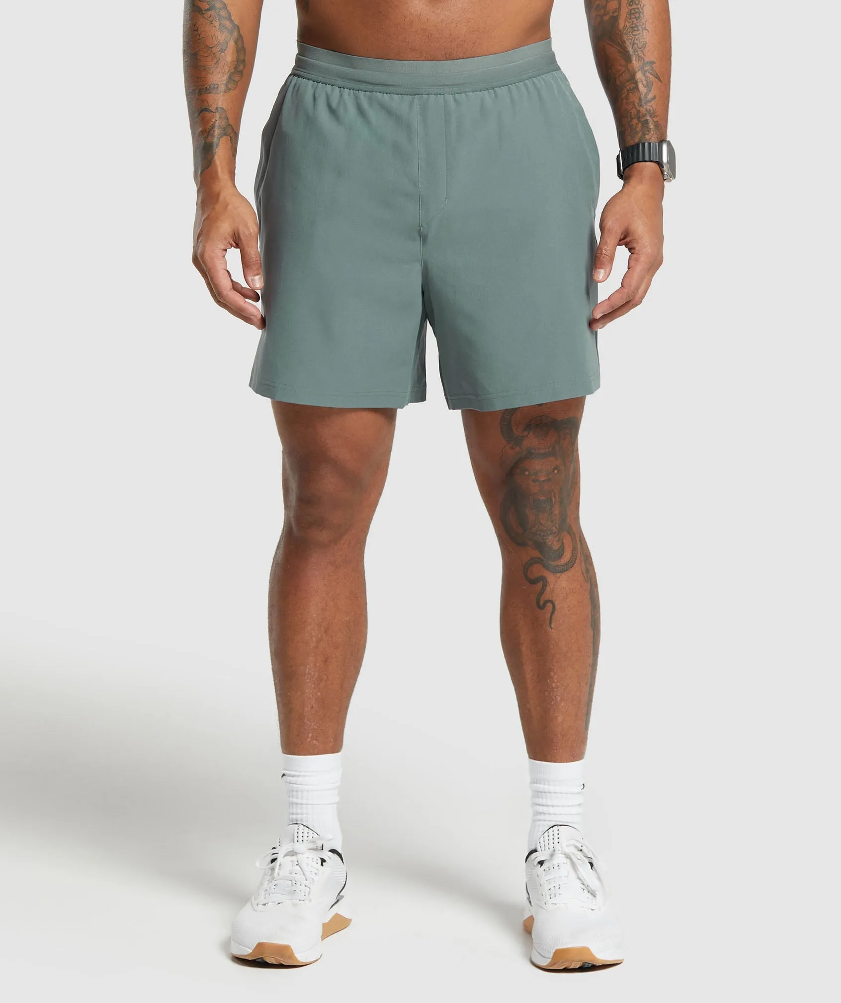 Gymshark Land to Water 6" Shorts - Cargo Teal sold by Gymshark