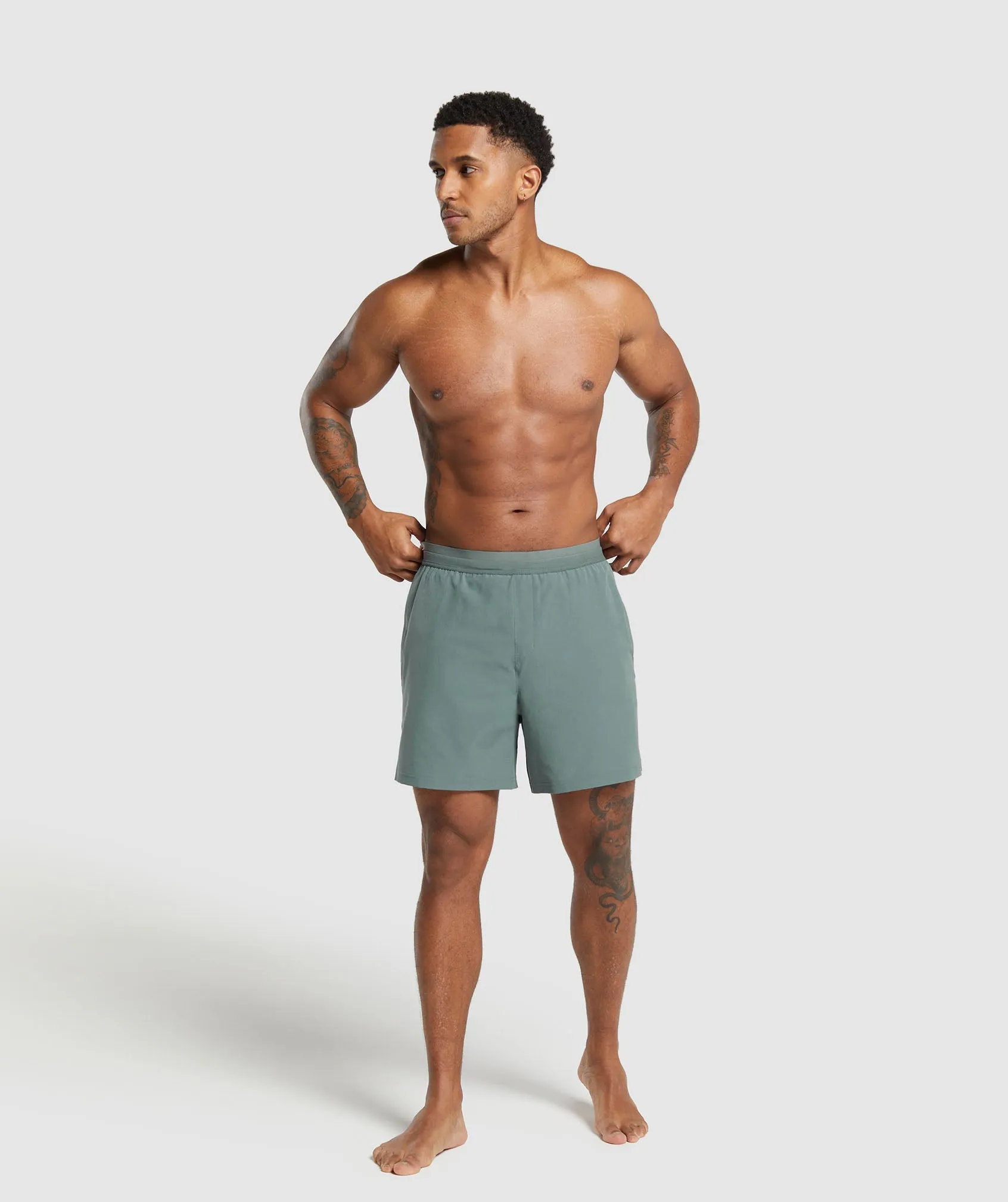 Gymshark Land to Water 6" Shorts - Cargo Teal sold by Gymshark product image thumbnail 4
