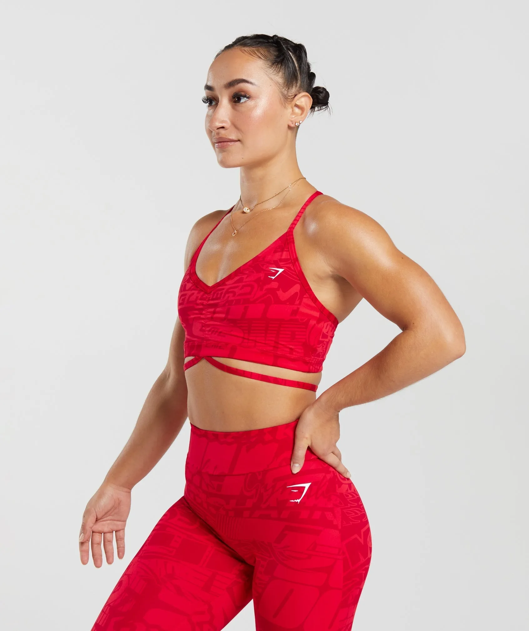 GS Power Strappy Sports Bra - Zesty Red sold by Gymshark product image thumbnail 3