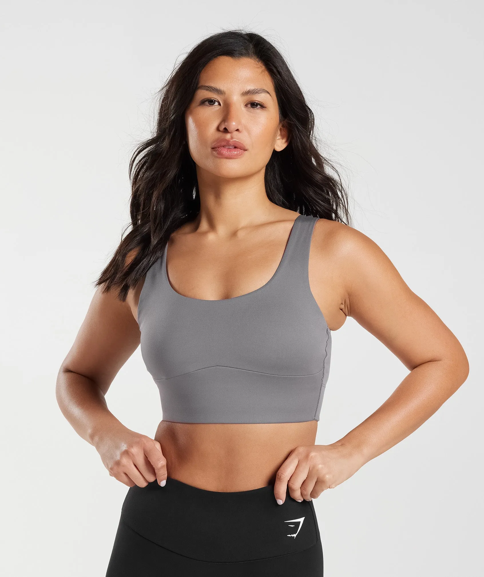 Gymshark Longline Sports Bra - Titanium Grey sold by Gymshark