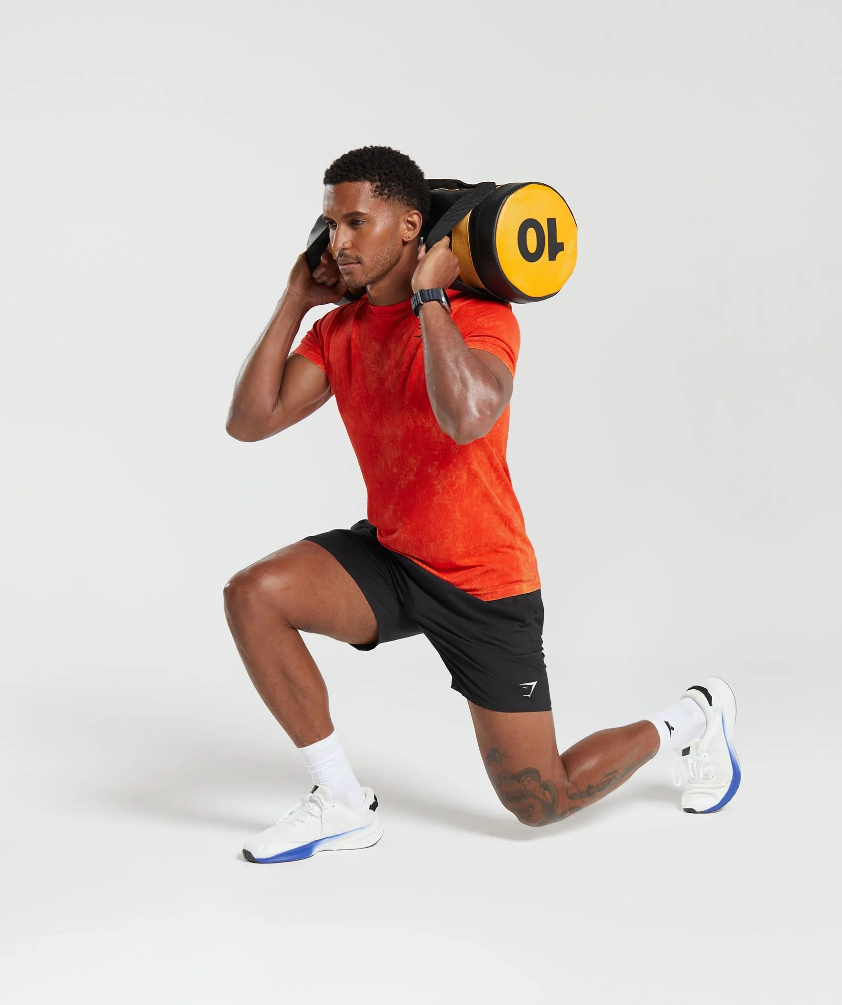 Gymshark Washed Seamless T-Shirt - Orange sold by Gymshark product image thumbnail 4