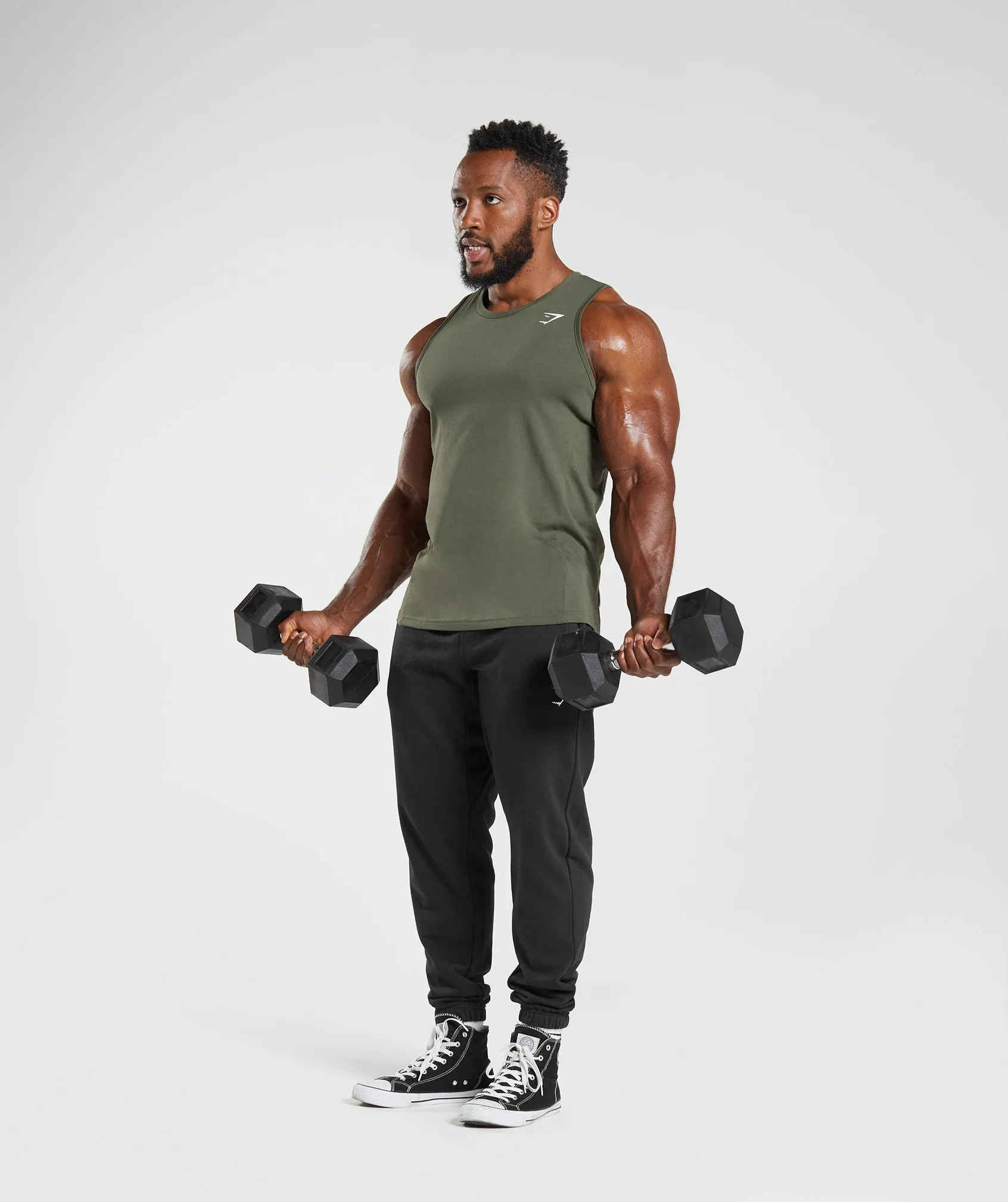 Gymshark React Tank - Core Olive sold by Gymshark product image thumbnail 4