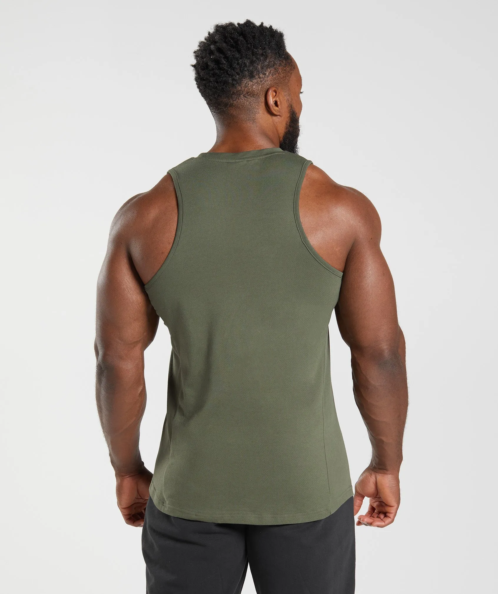 Gymshark React Tank - Core Olive sold by Gymshark product image thumbnail 2