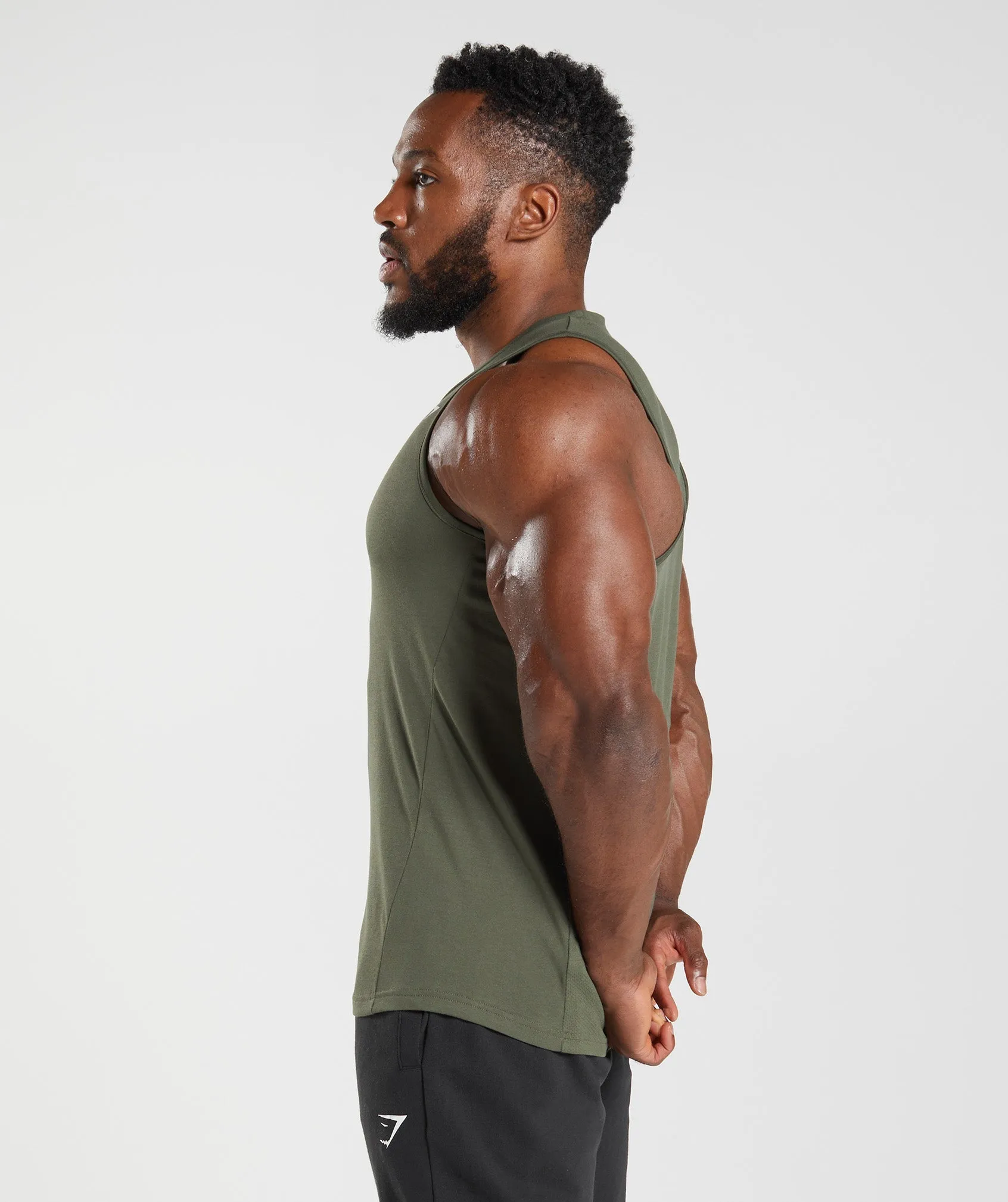 Gymshark React Tank - Core Olive sold by Gymshark product image thumbnail 3