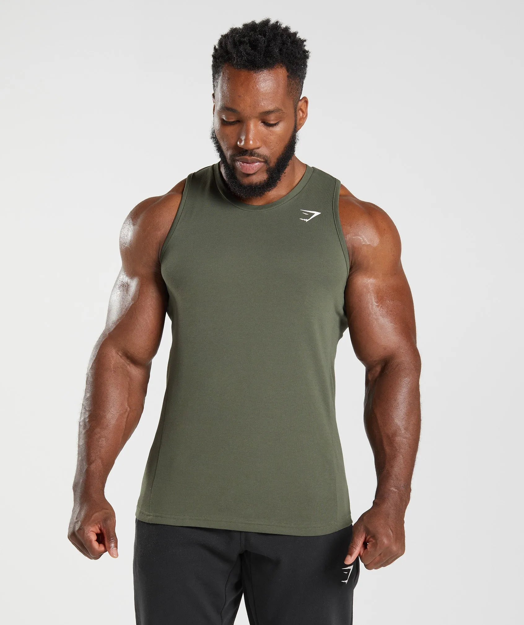 Gymshark React Tank - Core Olive sold by Gymshark