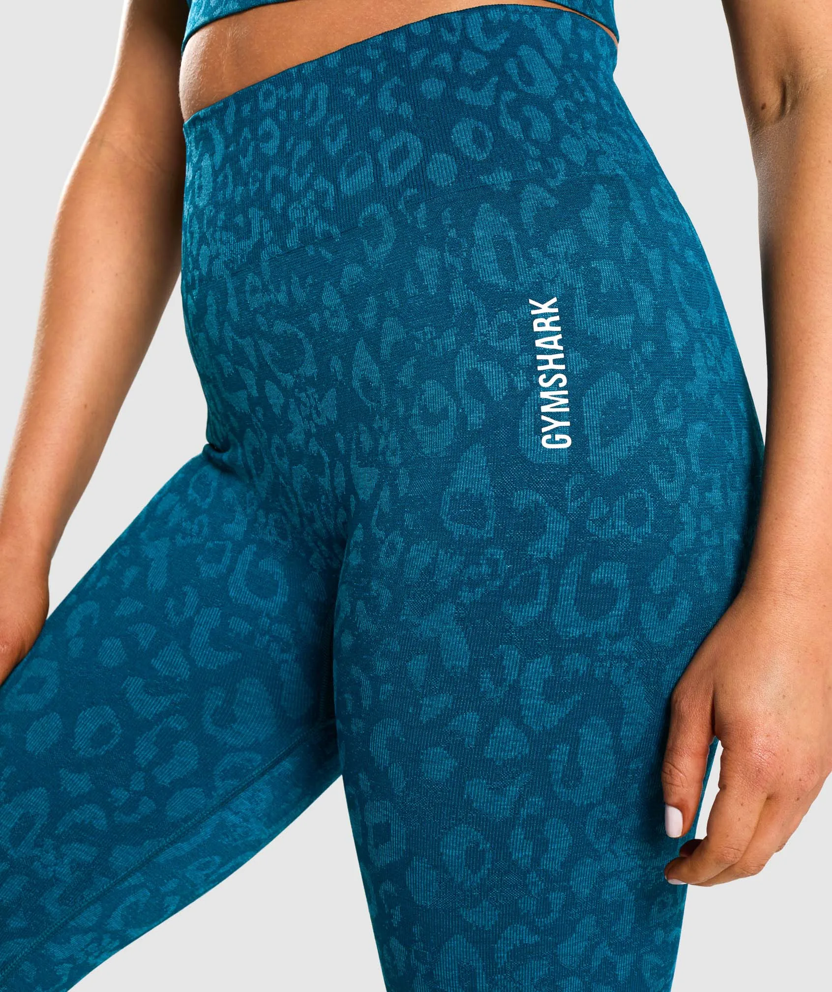 Gymshark Adapt Animal Seamless Leggings - Teal sold by Gymshark product image thumbnail 5