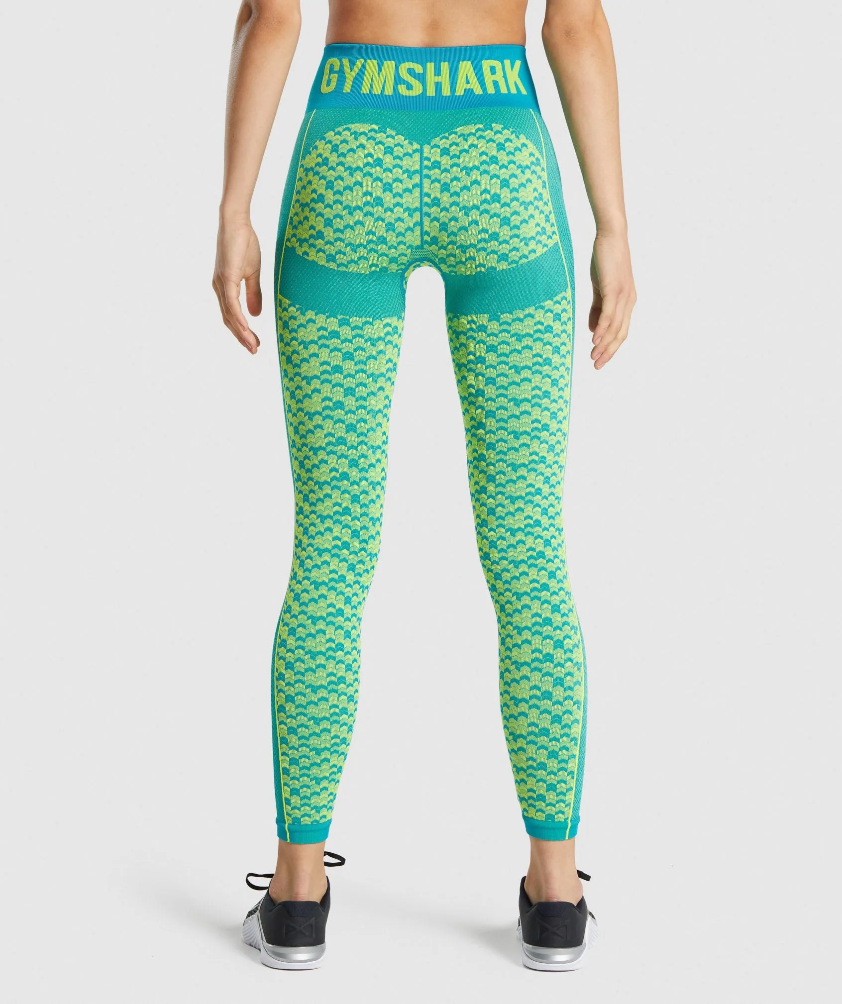 Gymshark WTFlex Seamless High Waisted Leggings - Chevron | Blue sold by Gymshark product image thumbnail 2