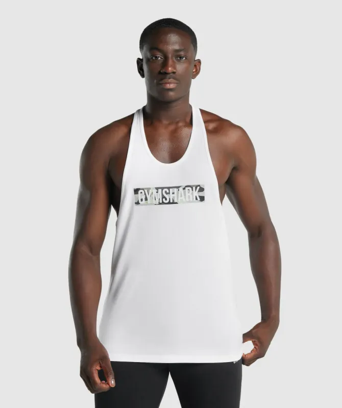 Gymshark Block Infill Stringer - White sold by Gymshark