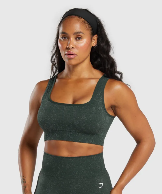 Gymshark Adapt Fleck Sports Bra - Victory Green/ Unit Green sold by Gymshark