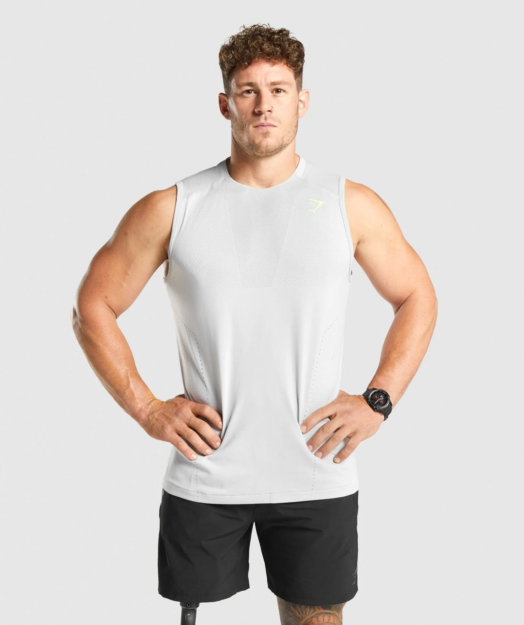 Gymshark Apex Tank - Light Grey sold by Gymshark