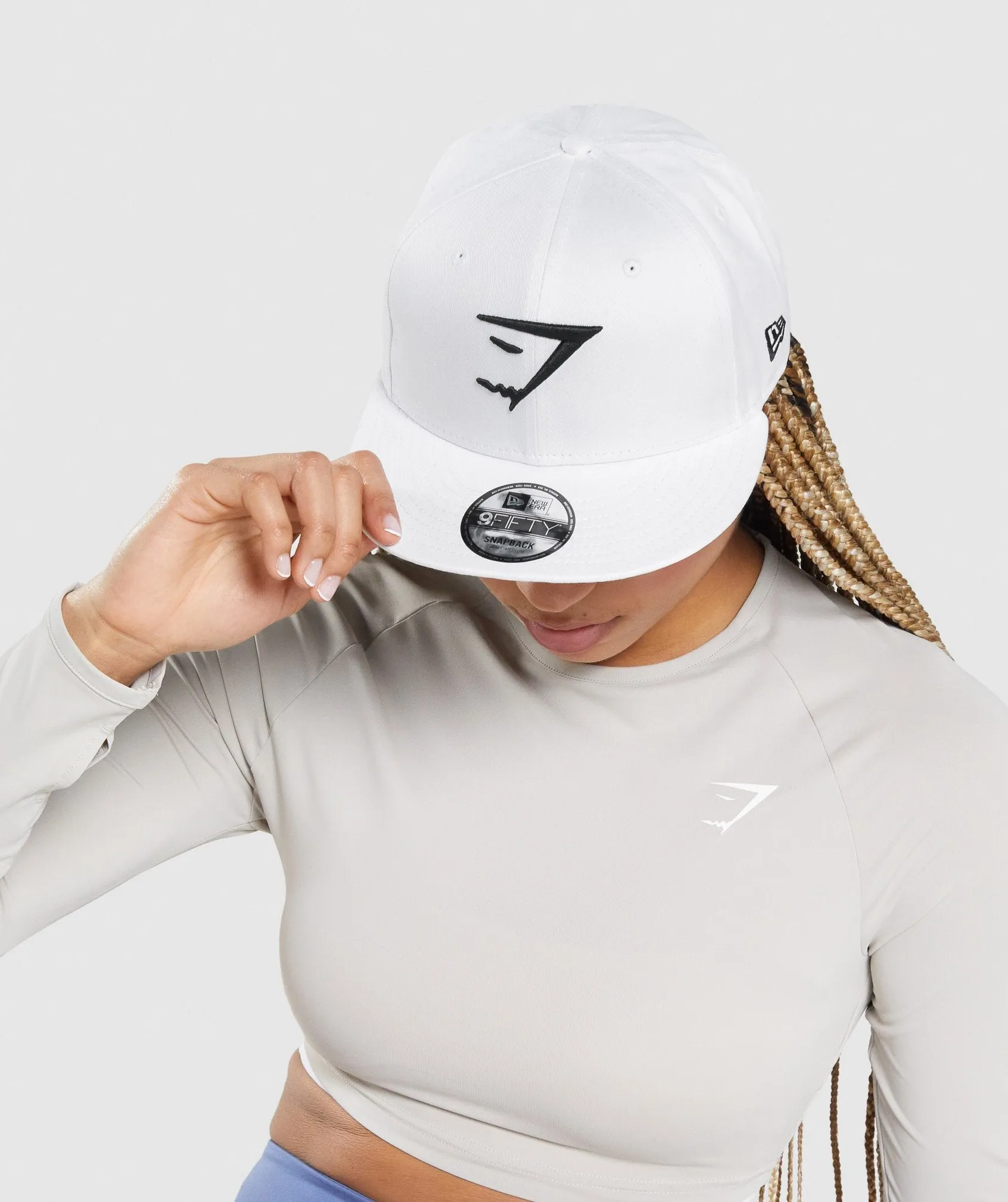 Gymshark New Era 9Fifty Snapback - White/Black sold by Gymshark product image thumbnail 4