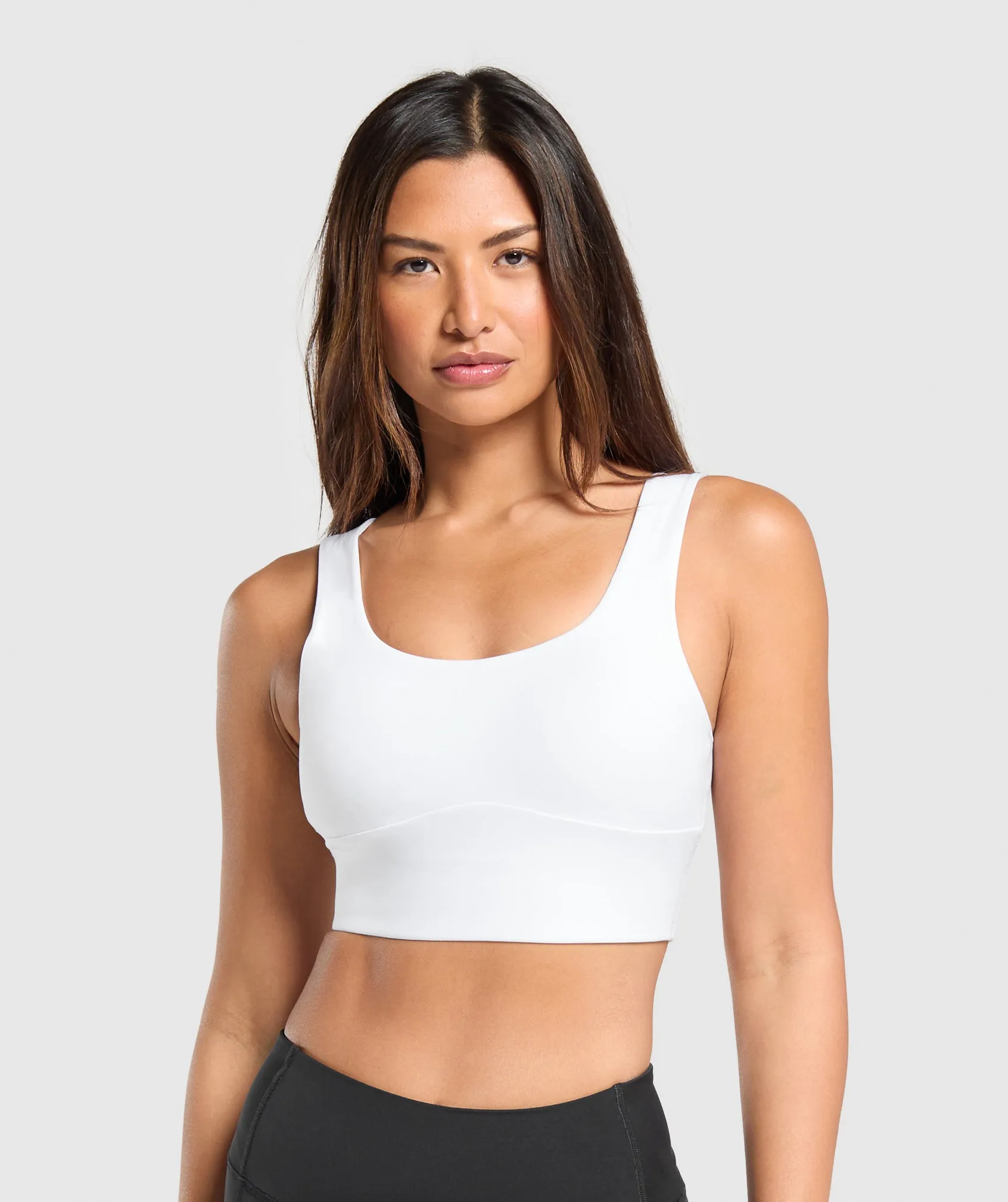 Gymshark Longline Sports Bra - White sold by Gymshark
