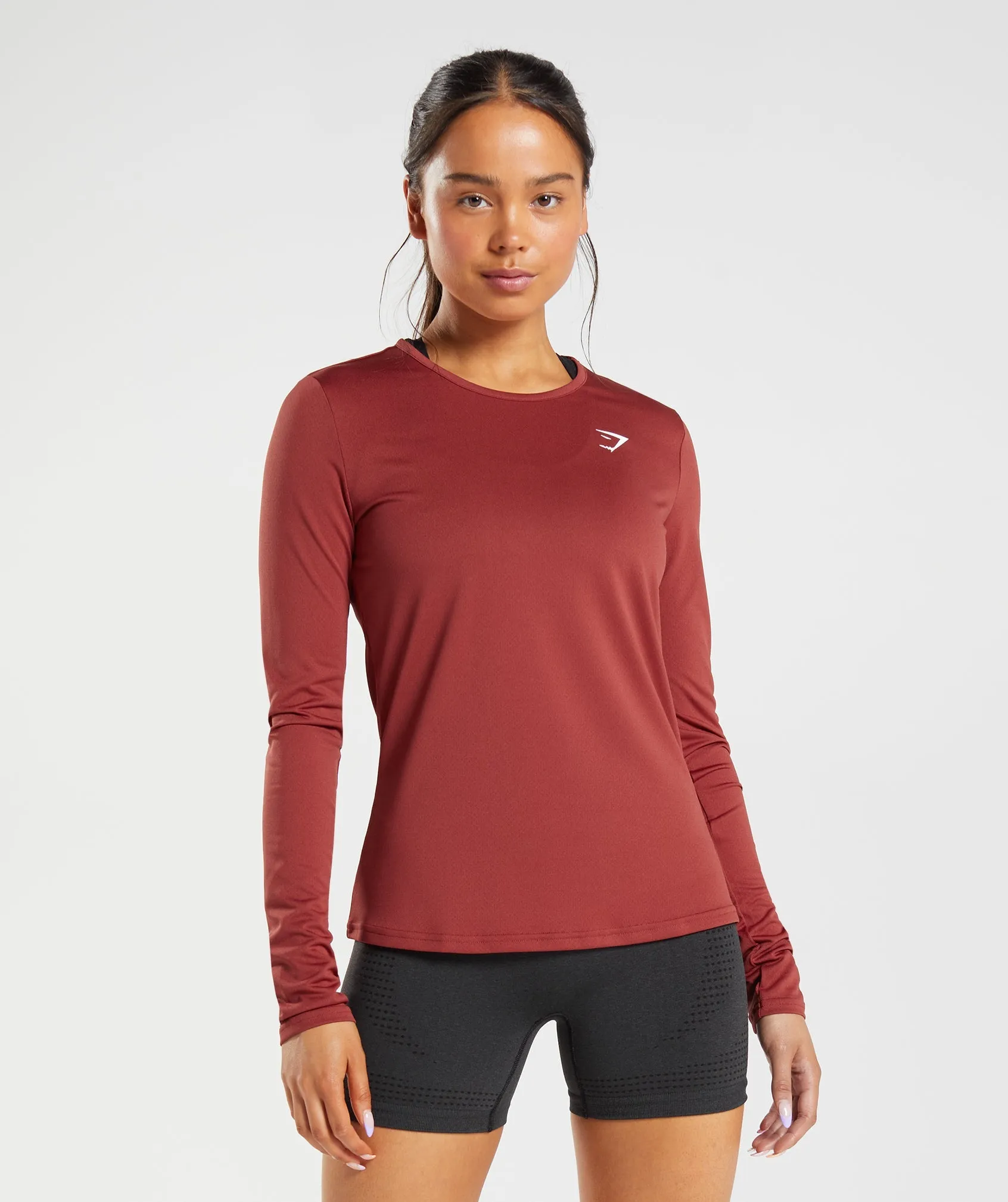 Gymshark Training Long Sleeve Top - Rosewood Red sold by Gymshark