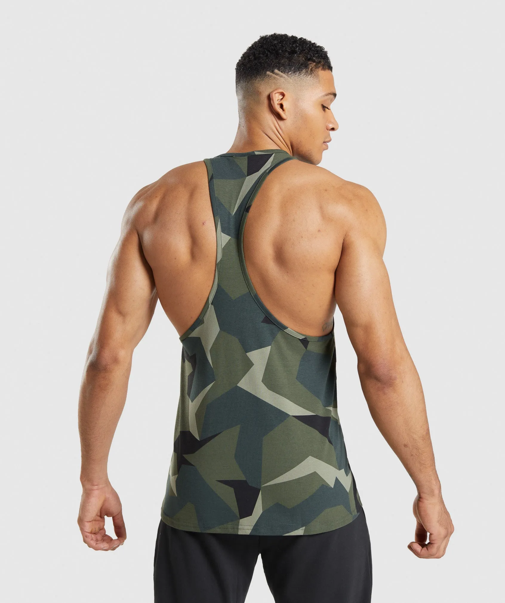 Gymshark Critical Stringer - Green Print sold by Gymshark product image thumbnail 2