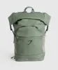 Gymshark Sleek Backpack Roll Top - Dusk Green sold by Gymshark