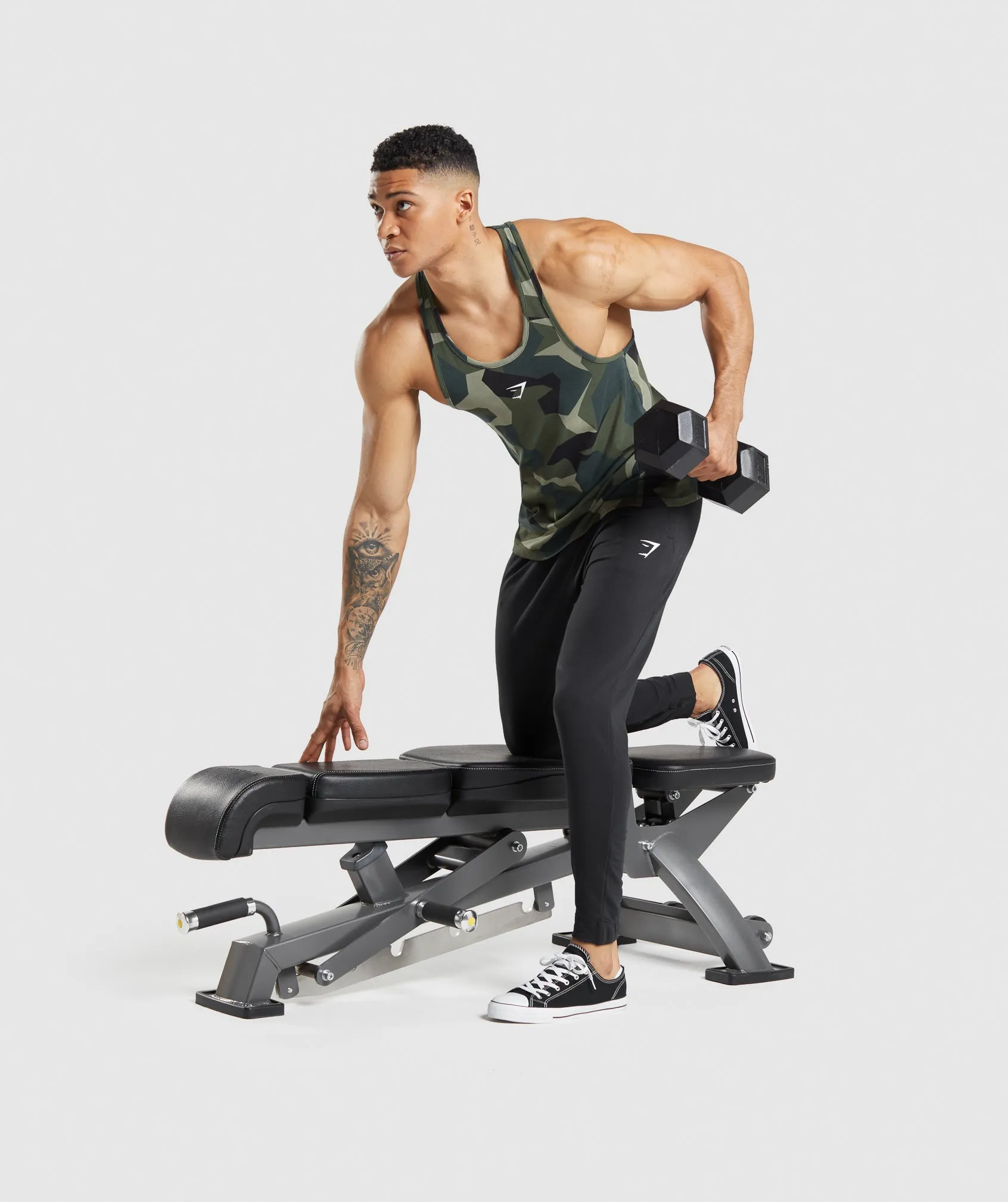 Gymshark Critical Stringer - Green Print sold by Gymshark product image thumbnail 4