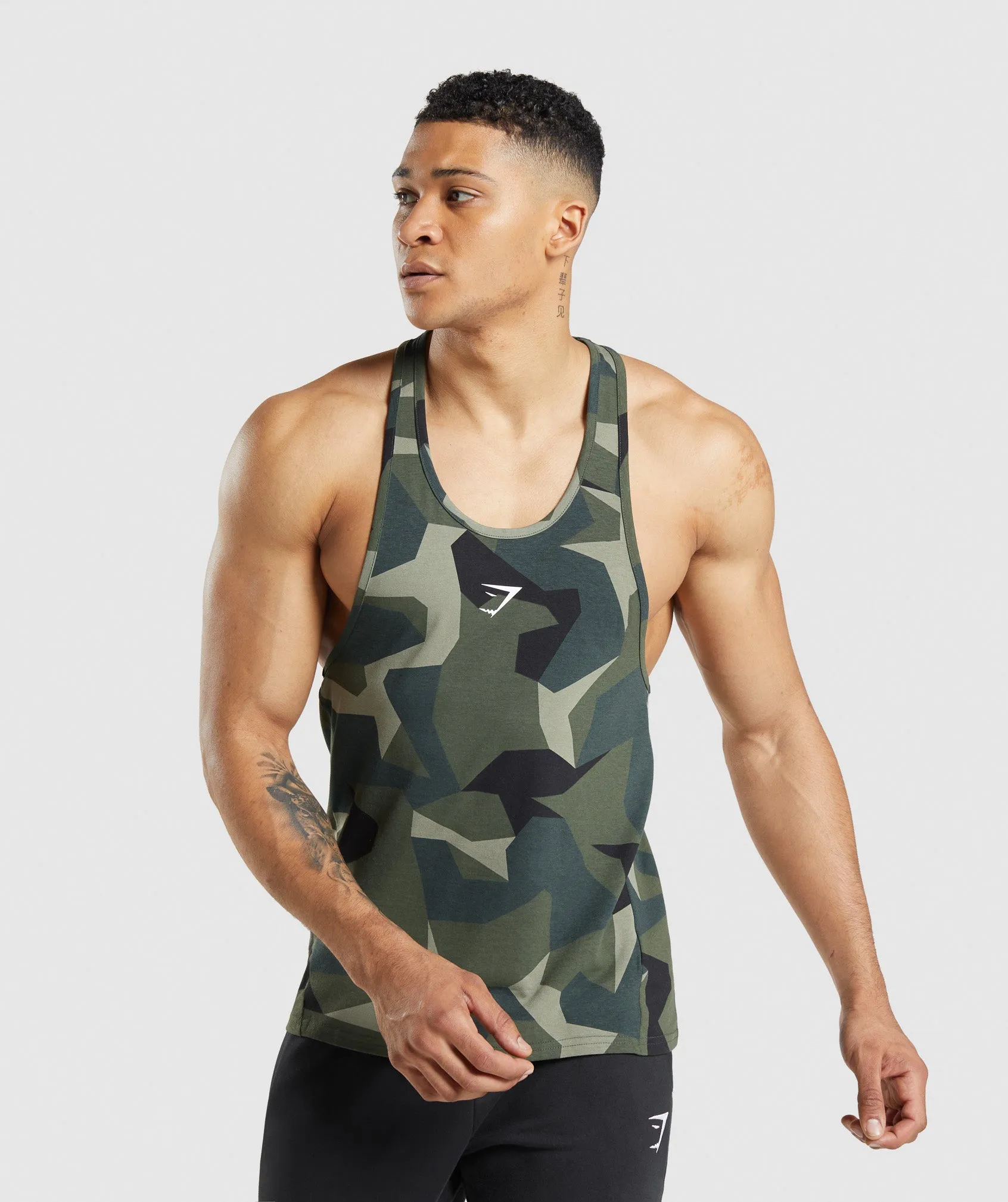 Gymshark Critical Stringer - Green Print sold by Gymshark