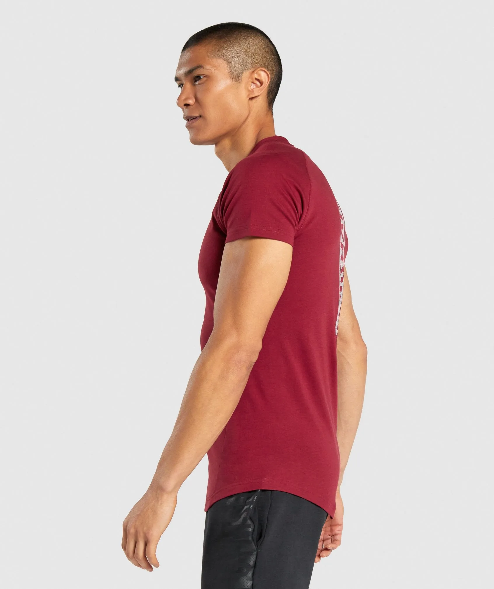 Gymshark Bold T-Shirt - Burgundy sold by Gymshark product image thumbnail 3