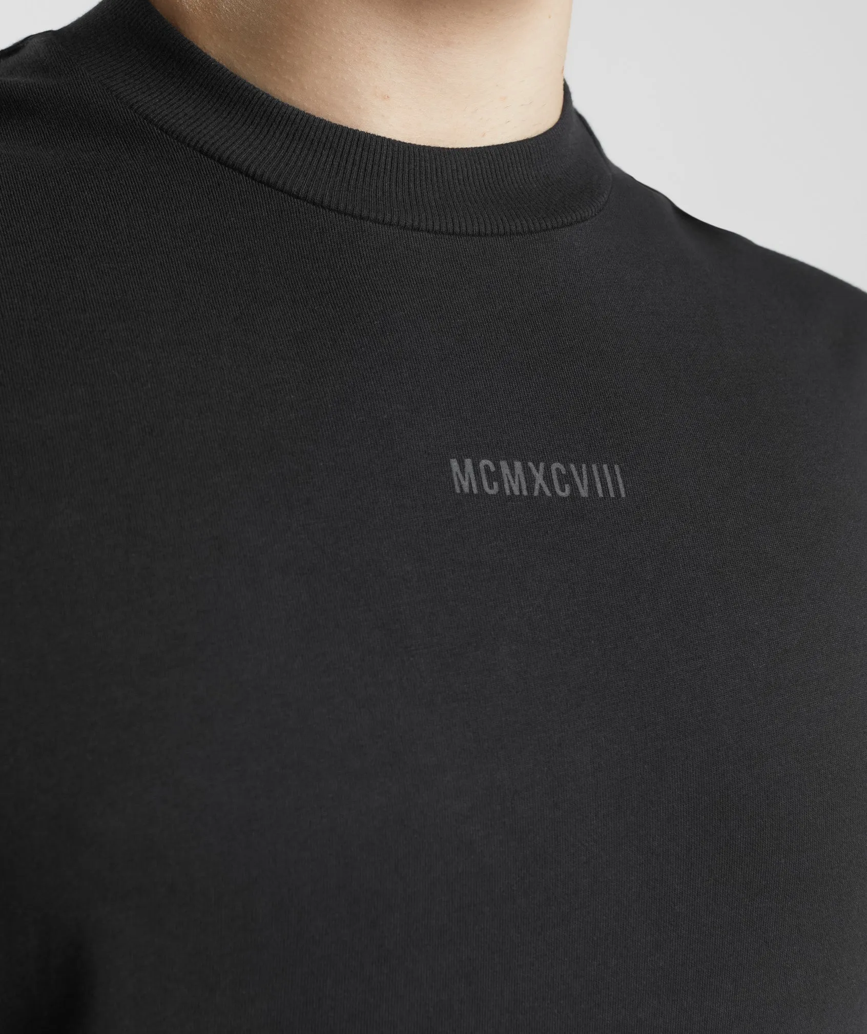 GS x David Laid Oversized Long Sleeve T-Shirt - Black sold by Gymshark product image thumbnail 3