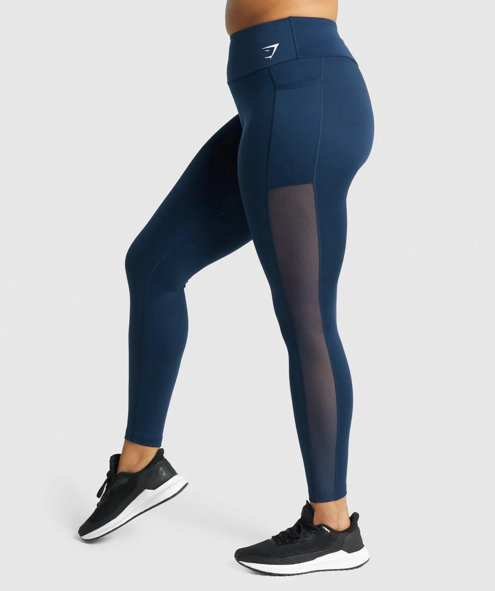 Gymshark Training Mesh Pocket Leggings - Navy sold by Gymshark