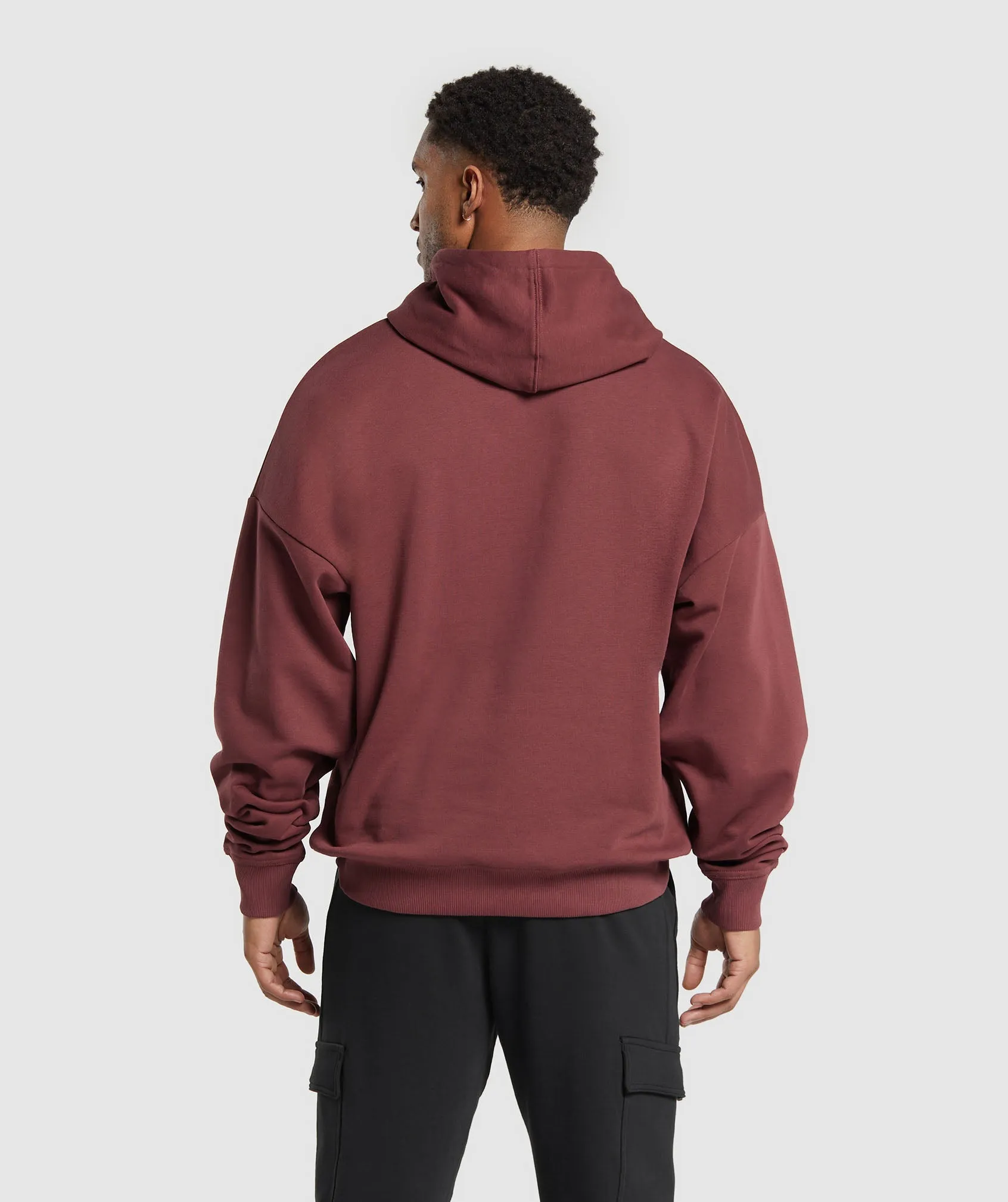 Gymshark Crest Oversized Hoodie - Burgundy Brown sold by Gymshark product image thumbnail 2