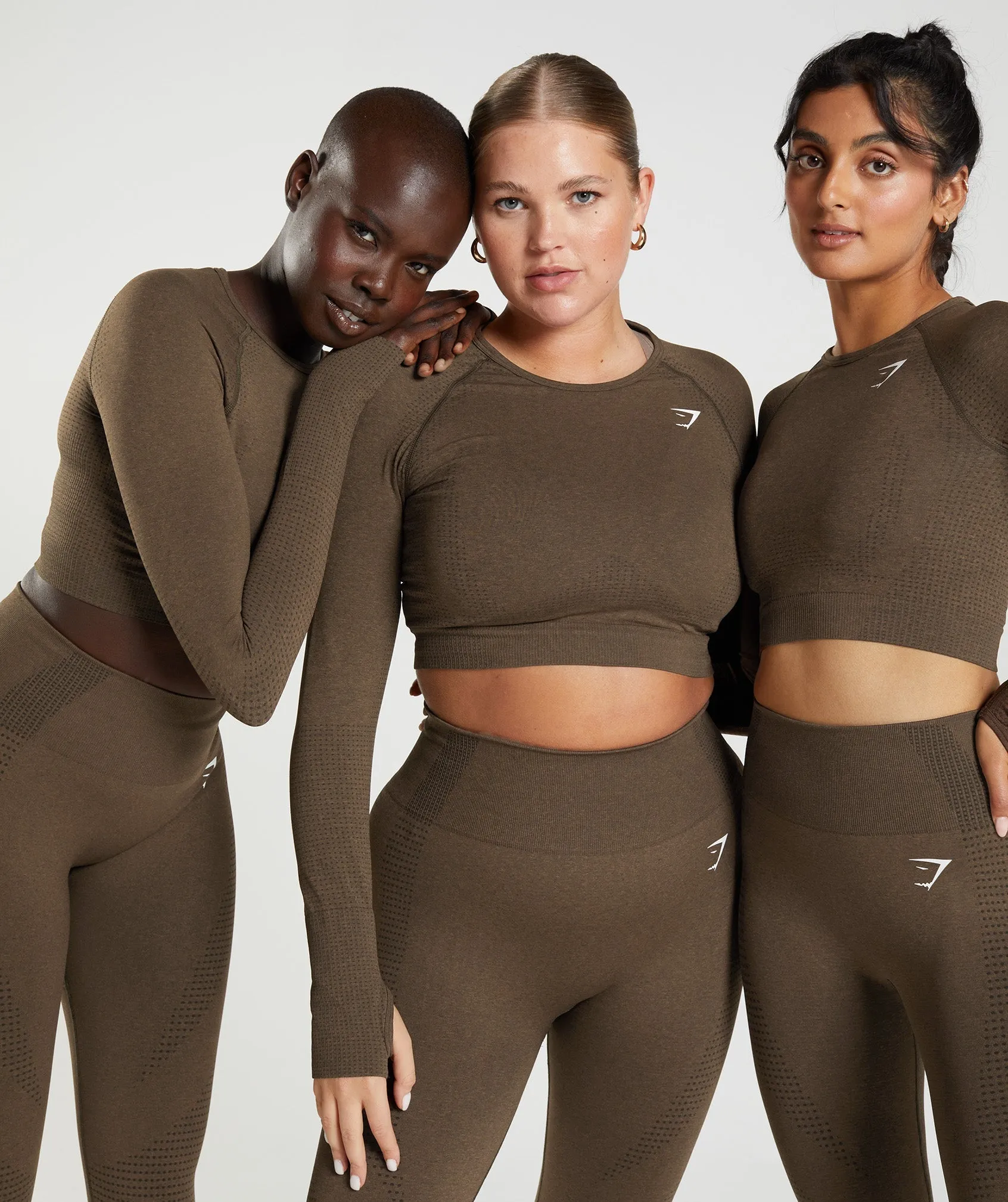Gymshark Vital Seamless 2.0 Crop Top - Espresso Marl sold by Gymshark product image thumbnail 5