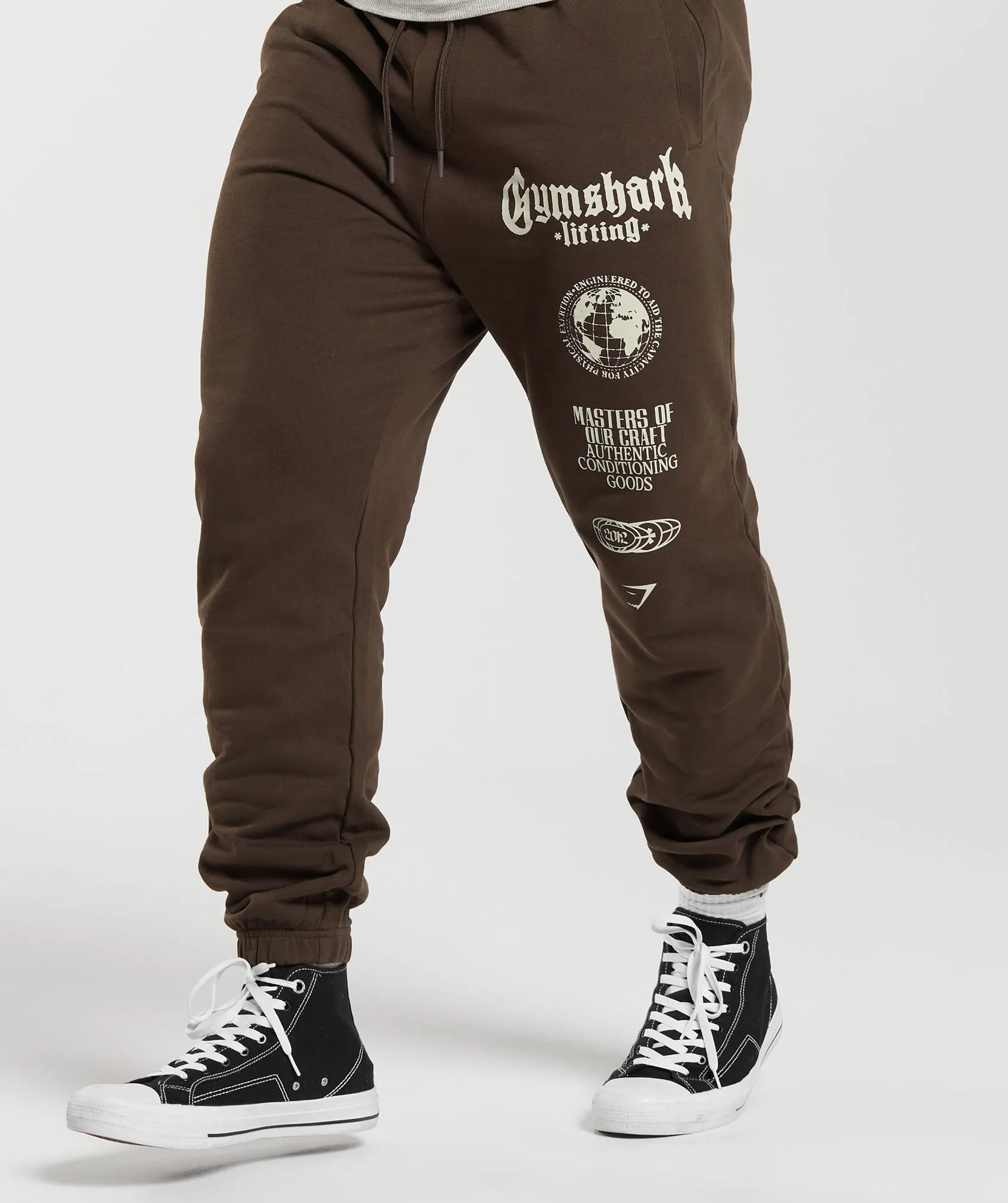 Gymshark Global Lifting Oversized Essential Joggers - Brown sold by Gymshark product image thumbnail 3