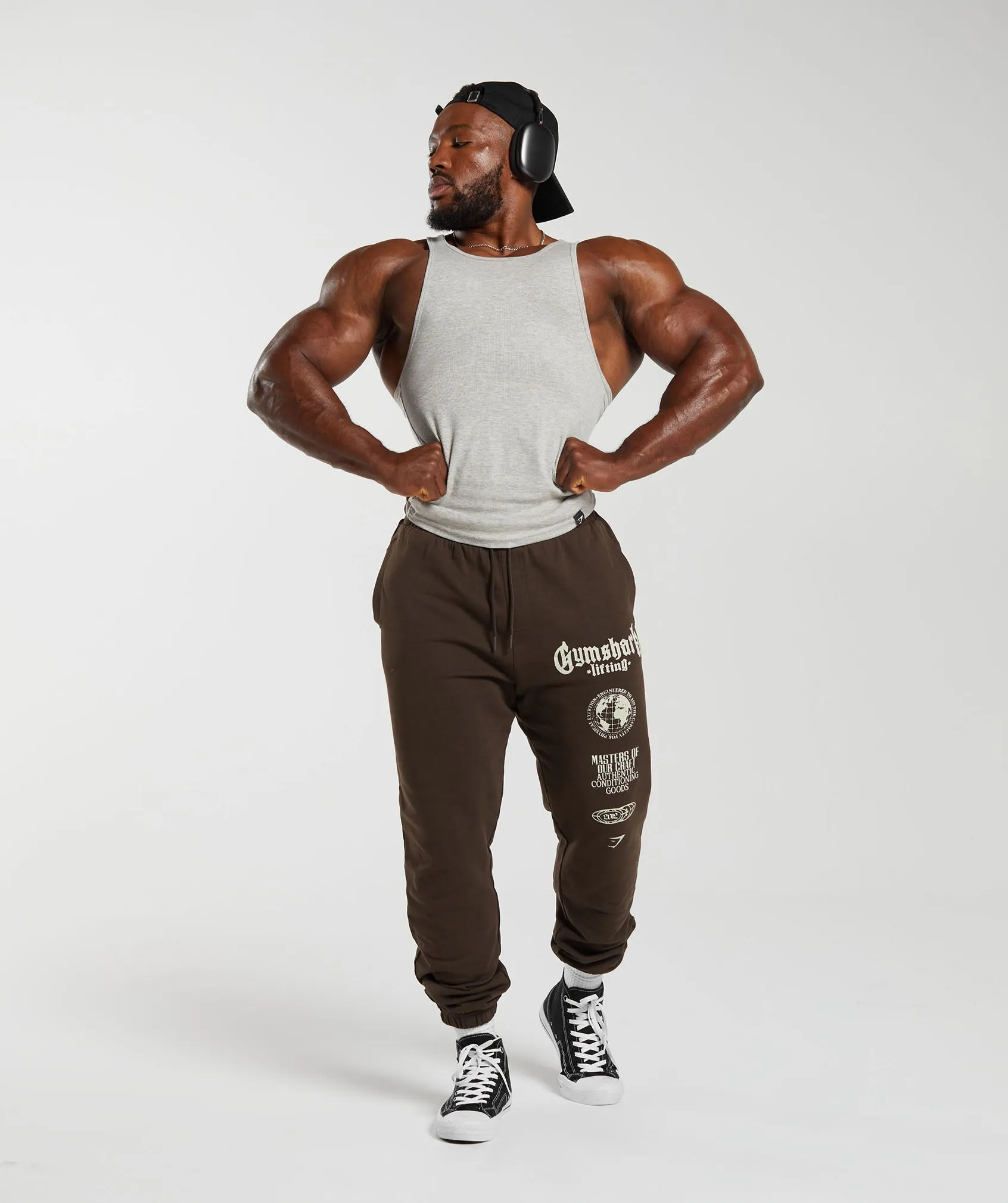 Gymshark Global Lifting Oversized Essential Joggers - Brown sold by Gymshark product image thumbnail 5