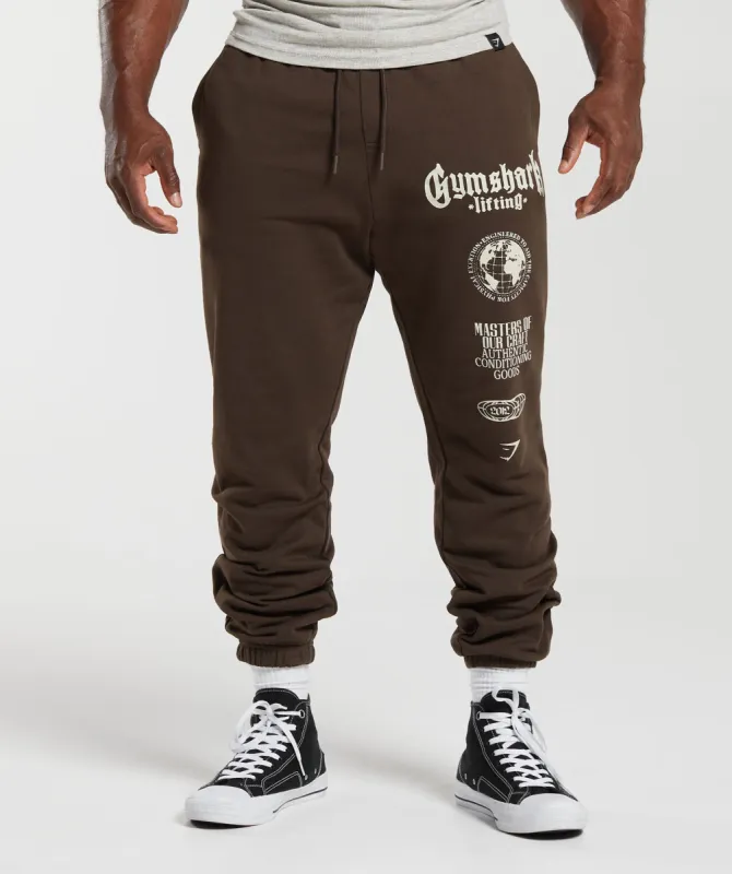 Gymshark Global Lifting Oversized Pants - Brown sold by Gymshark