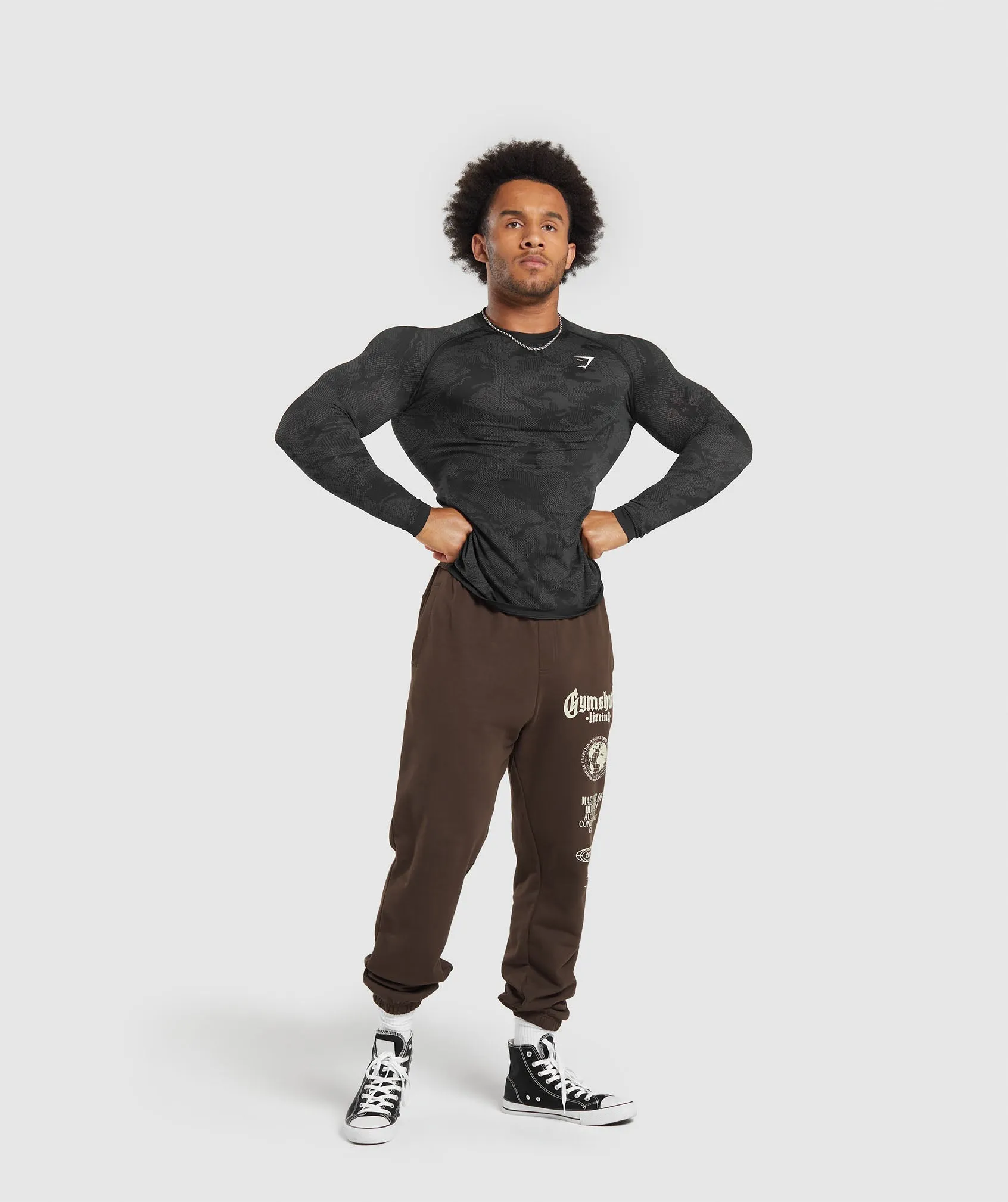 Gymshark Global Lifting Oversized Essential Joggers - Brown sold by Gymshark product image thumbnail 4