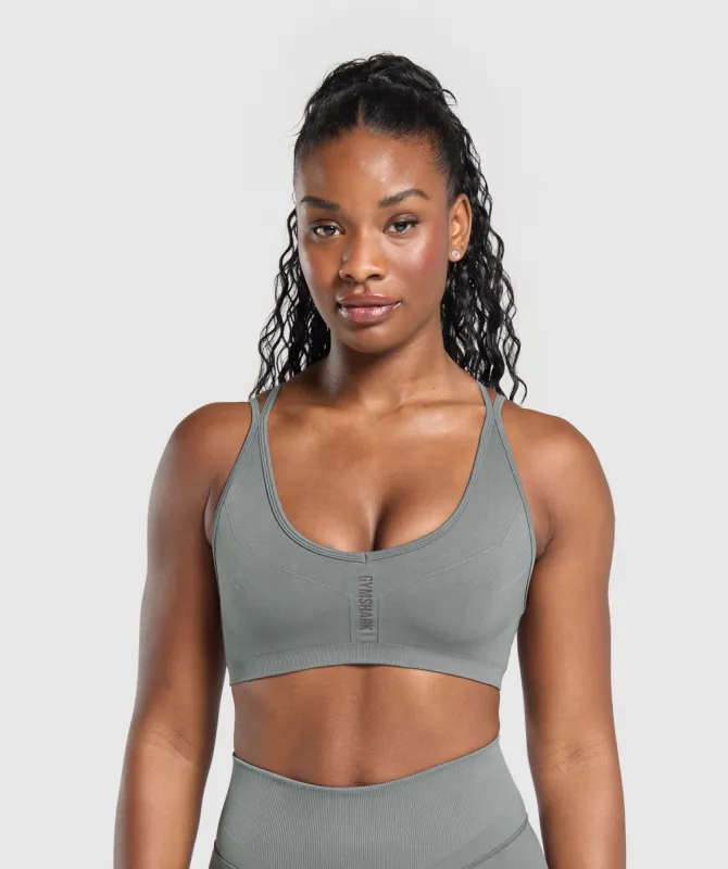 Gymshark Activate Seamless Bralette - Brushed Grey sold by Gymshark