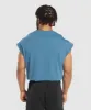 Gymshark Super Natural Cut Off T-Shirt - Faded Blue sold by Gymshark