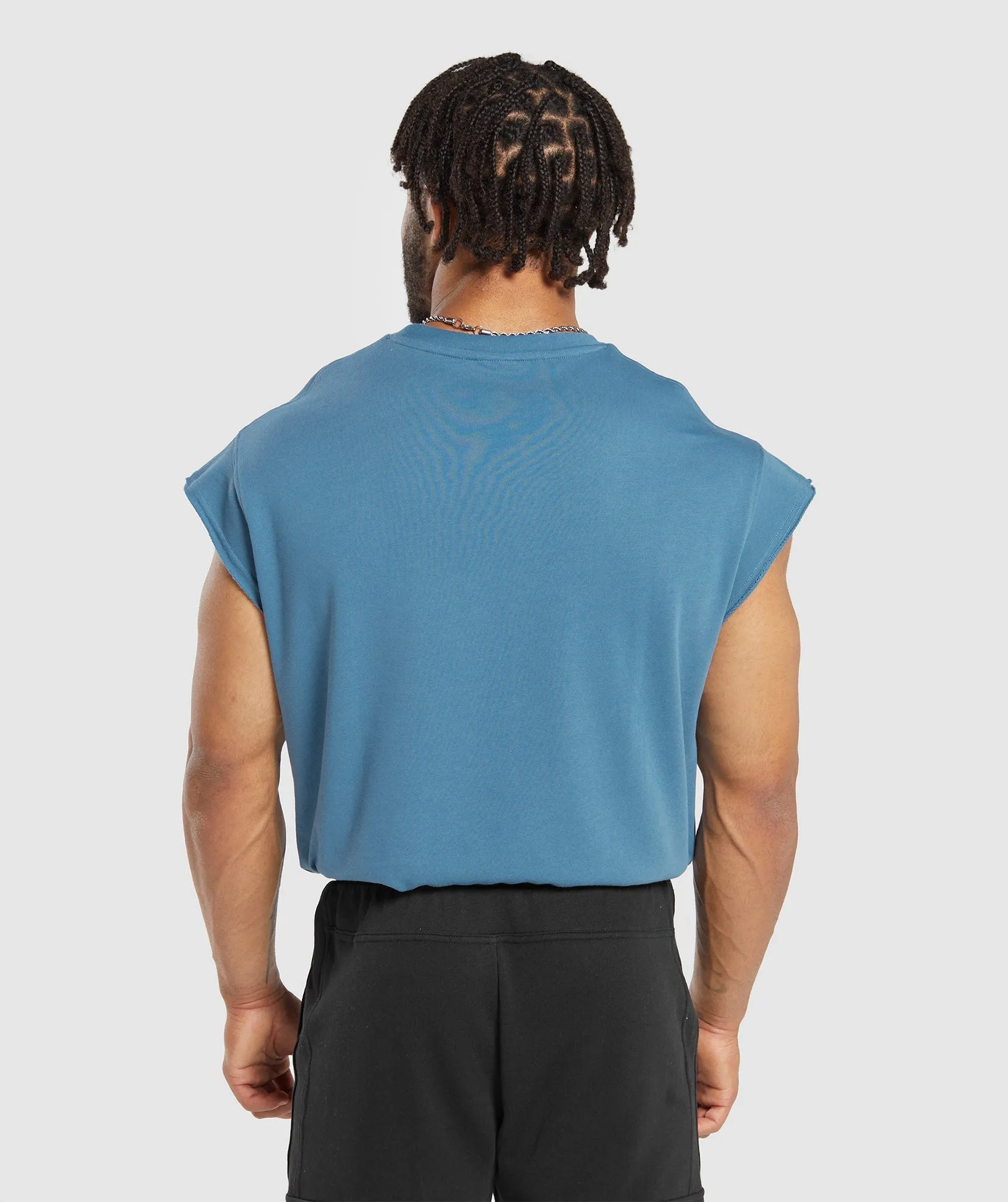 Gymshark Super Natural Cut Off Tank - Faded Blue sold by Gymshark product image thumbnail 2