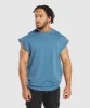 Gymshark Super Natural Cut Off T-Shirt - Faded Blue sold by Gymshark