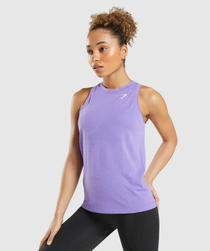 Gymshark Vital Seamless 2.0 Light Tank - Bright Purple Marl sold by Gymshark
