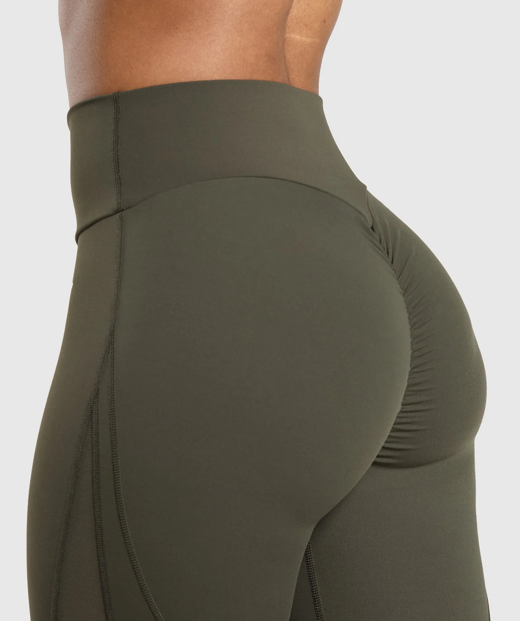 Gymshark Mesh Placement Legging - Weighted Green sold by Gymshark product image thumbnail 5