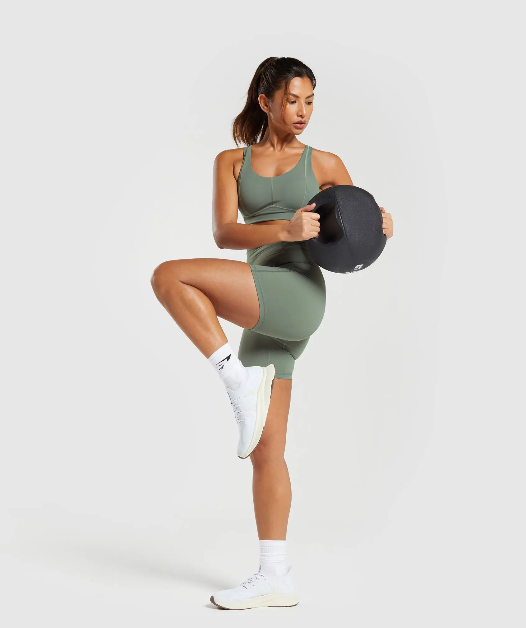 Gymshark Stitch Feature Sports Bra - Unit Green sold by Gymshark product image thumbnail 4