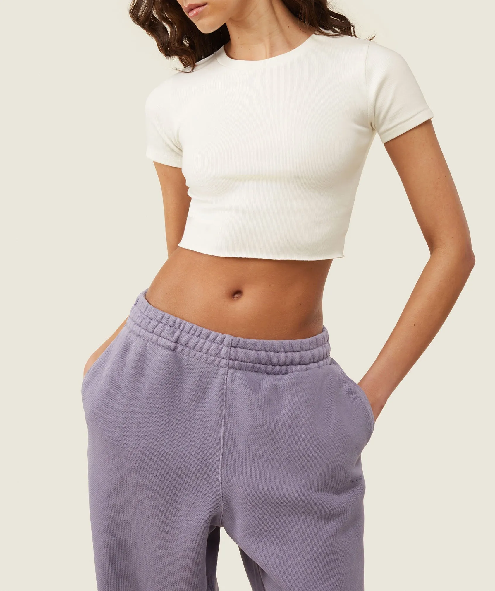 Gymshark everywear Ribbed Tee - Soft White sold by Gymshark product image thumbnail 4