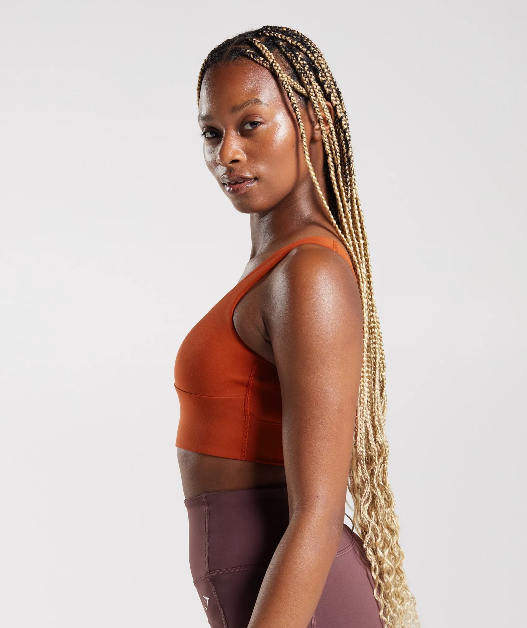 Gymshark Longline Sports Bra - Brick Red sold by Gymshark product image thumbnail 4