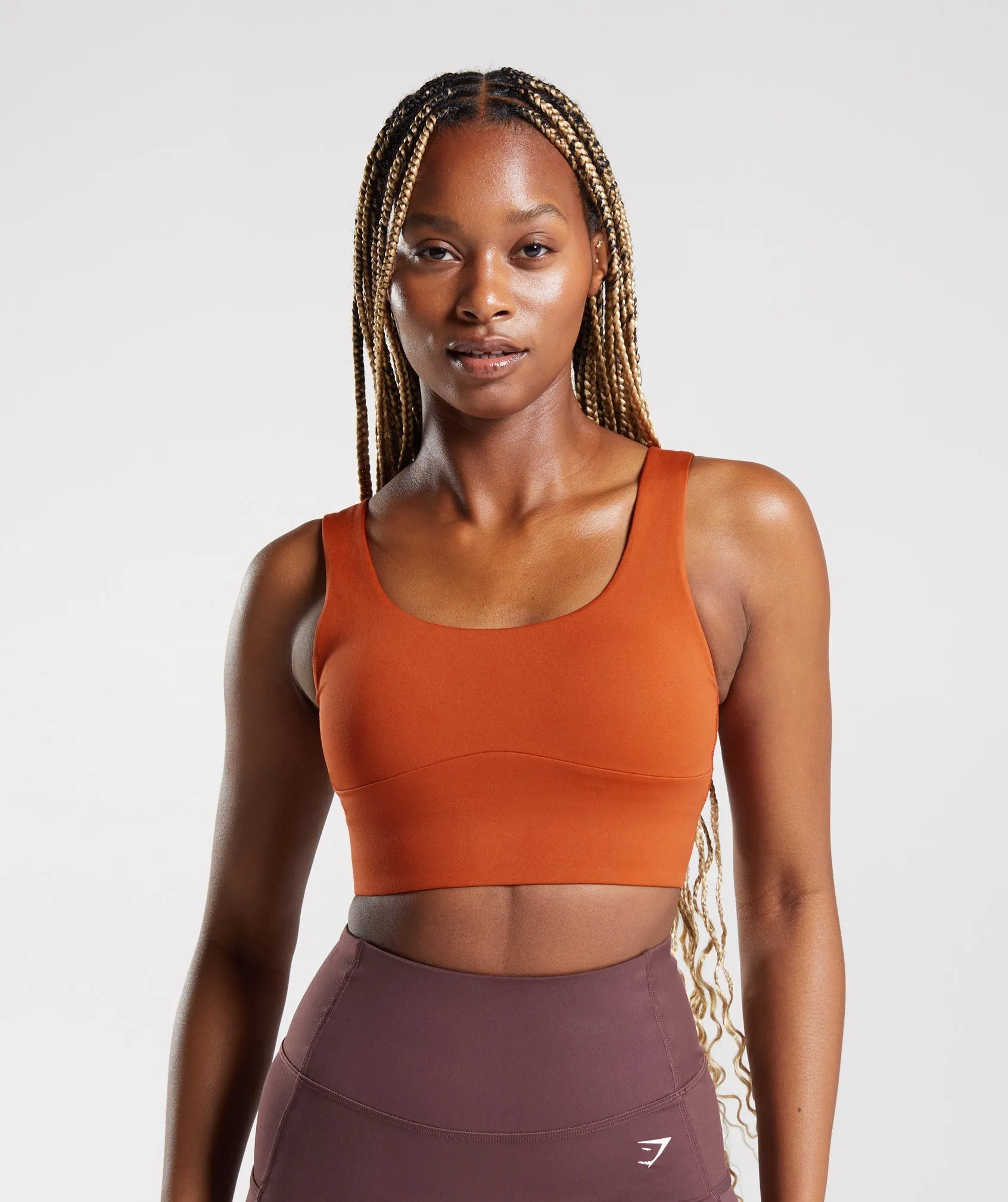 Gymshark Longline Sports Bra - Brick Red sold by Gymshark
