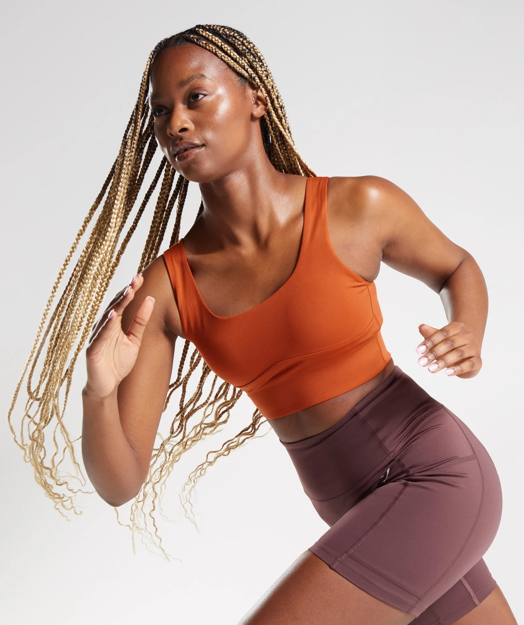 Gymshark Longline Sports Bra - Brick Red sold by Gymshark product image thumbnail 3