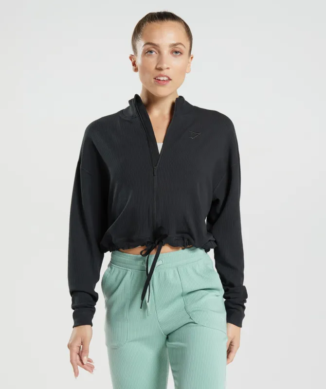 Gymshark Pause Zip Up Jacket - Black sold by Gymshark