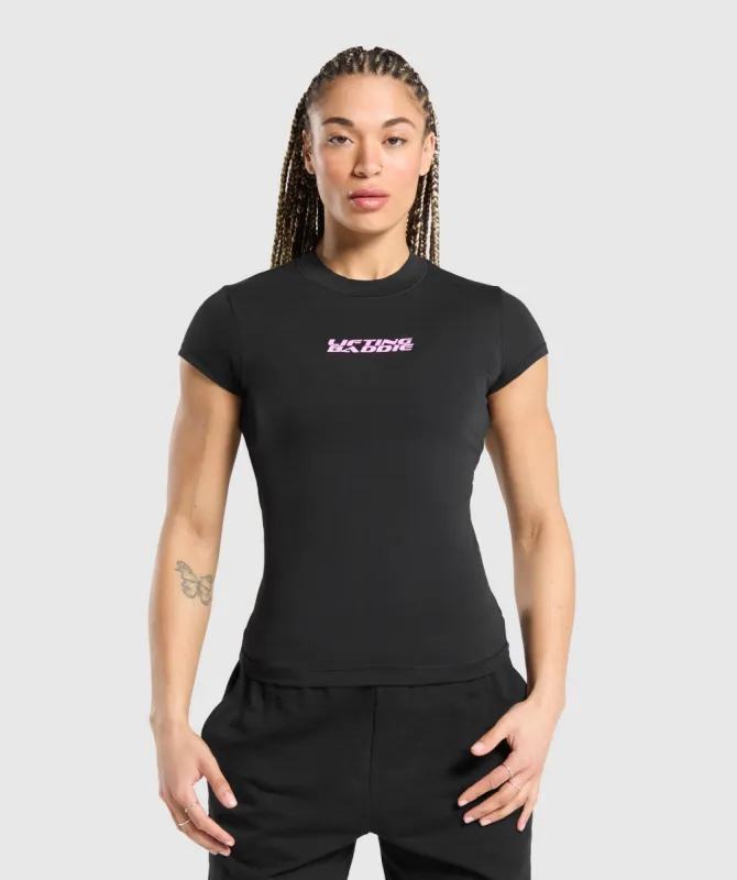 Gymshark Lifting Baddie T-Shirt - Black sold by Gymshark