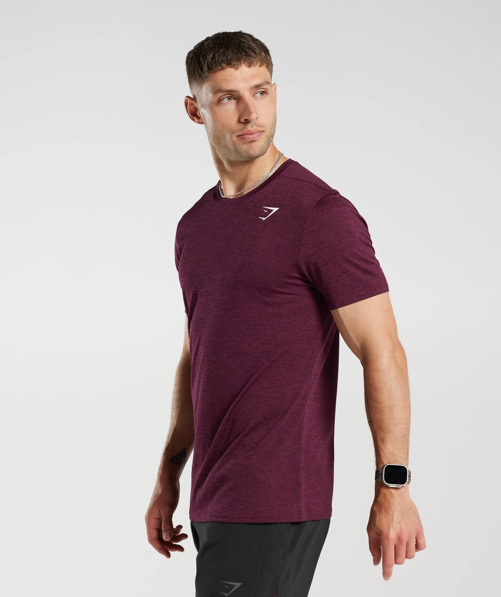 Gymshark Arrival Marl T-Shirt - Plum Pink/Plum Brown Marl sold by Gymshark product image thumbnail 3