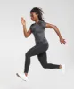 Gymshark Running T-Shirt - Black/Silhouette Grey Marl sold by Gymshark