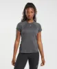 Gymshark Running T-Shirt - Black/Silhouette Grey Marl sold by Gymshark