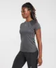Gymshark Running T-Shirt - Black/Silhouette Grey Marl sold by Gymshark