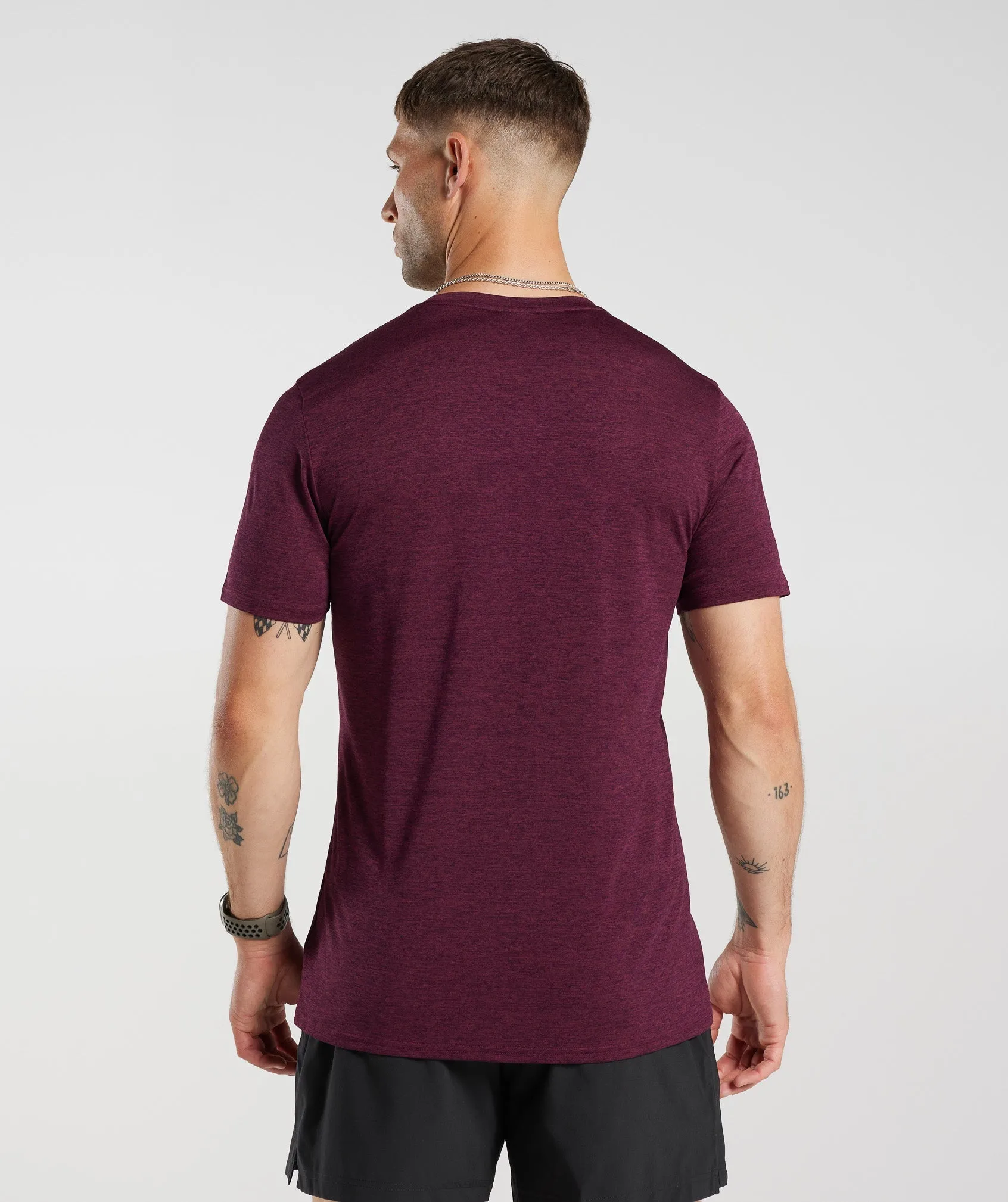 Gymshark Arrival Marl T-Shirt - Plum Pink/Plum Brown Marl sold by Gymshark product image thumbnail 2