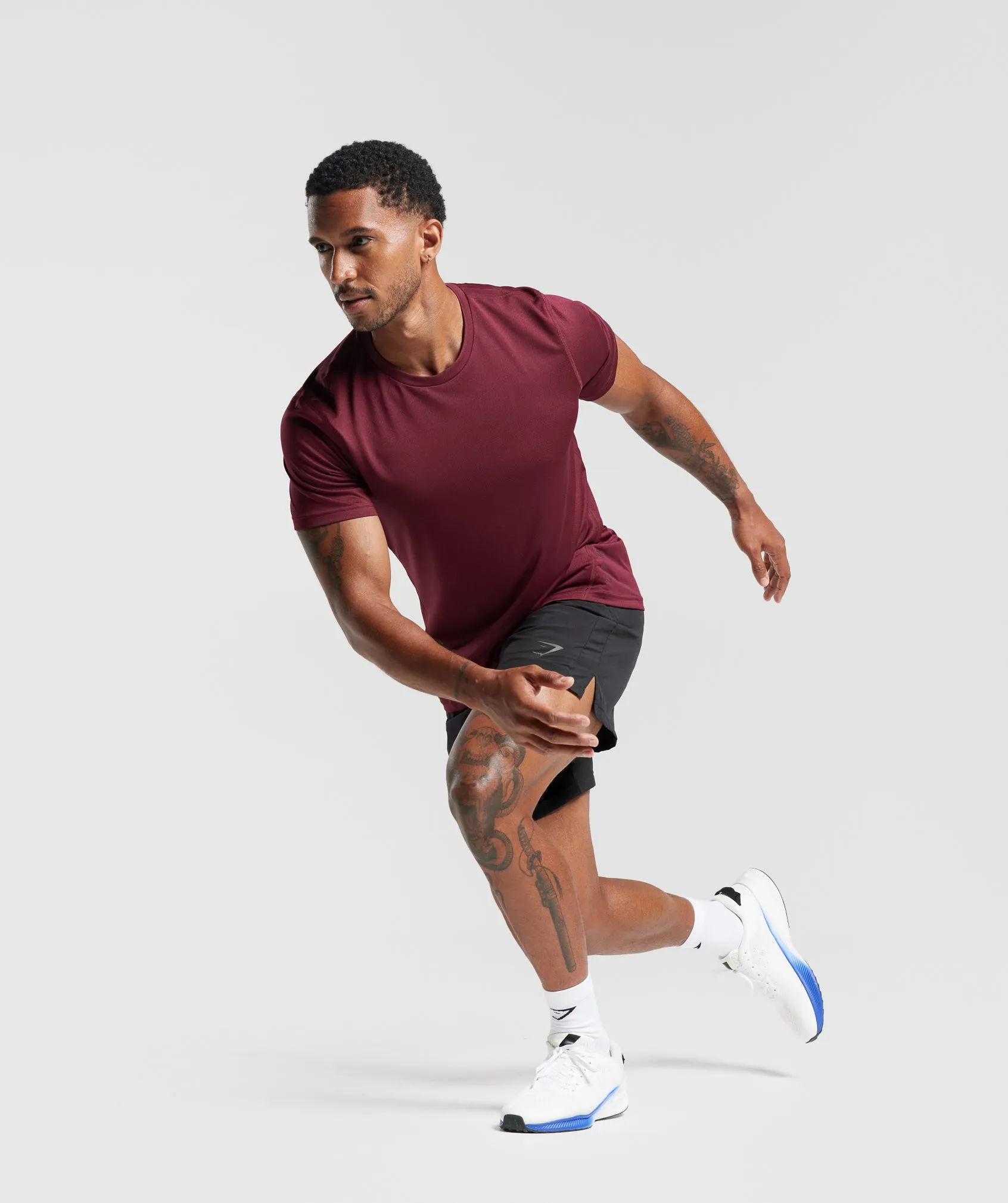 Gymshark Sport T-Shirt - Plum Pink/Black Marl sold by Gymshark product image thumbnail 4